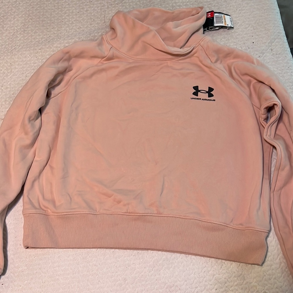 Under armor cropped pink sweater